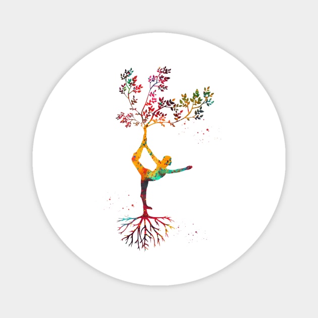 Yoga pose Magnet by erzebeth